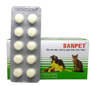 Tẩy Giun Chó Mèo Hanvet Sanpet