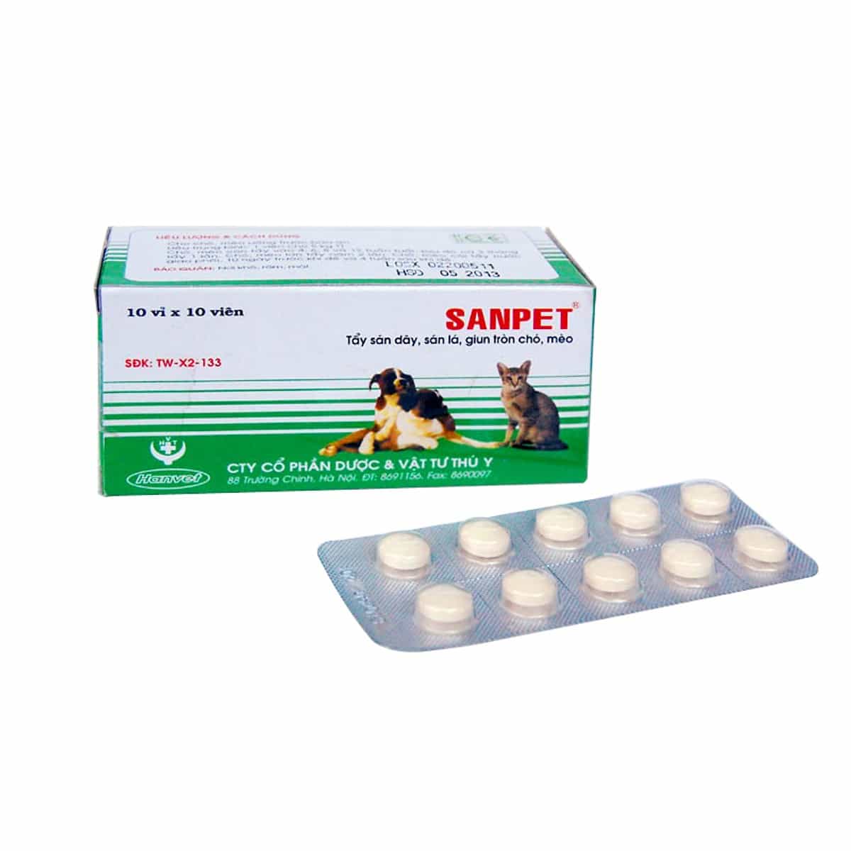 thuốc tẩy giun chó Sanpet